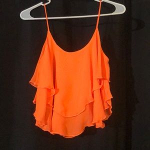 Neon orange crop top